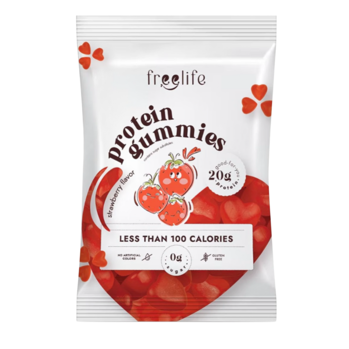 Free life strawberry protein gummies