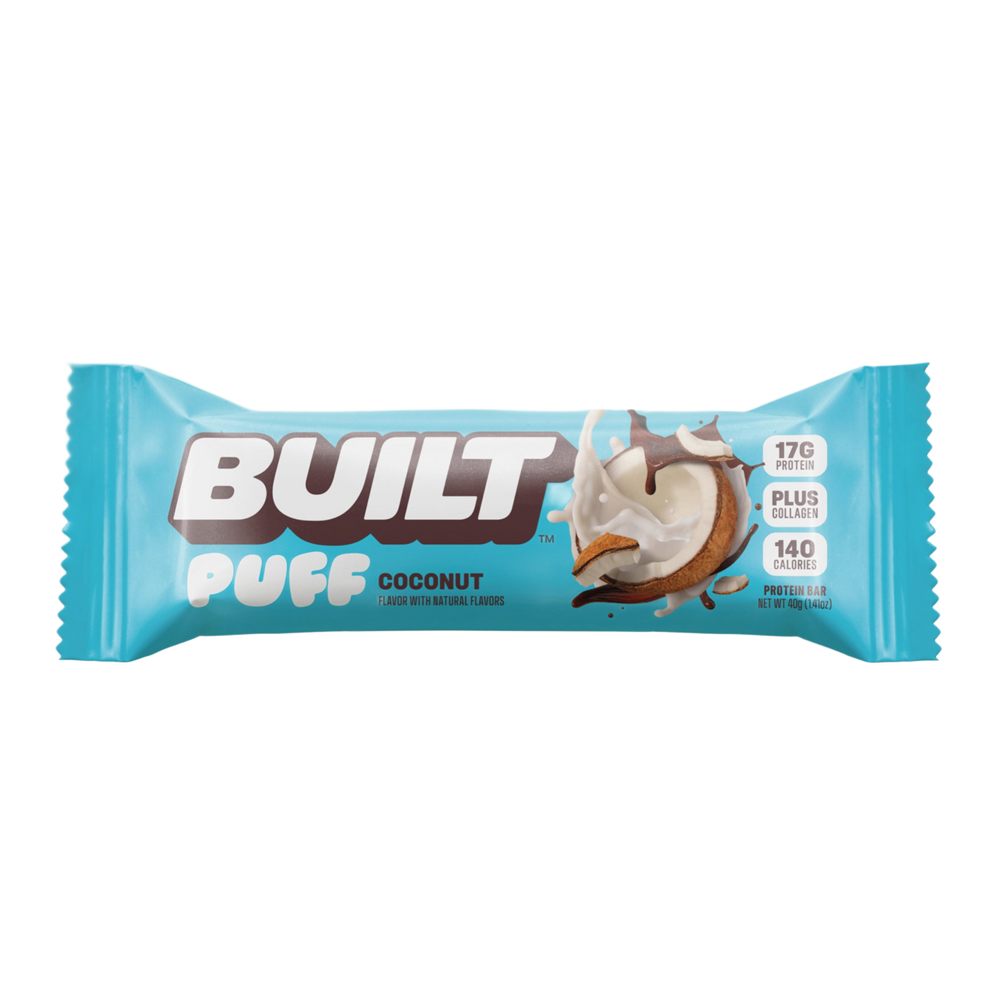 built coconut marshmallow puff protein bar