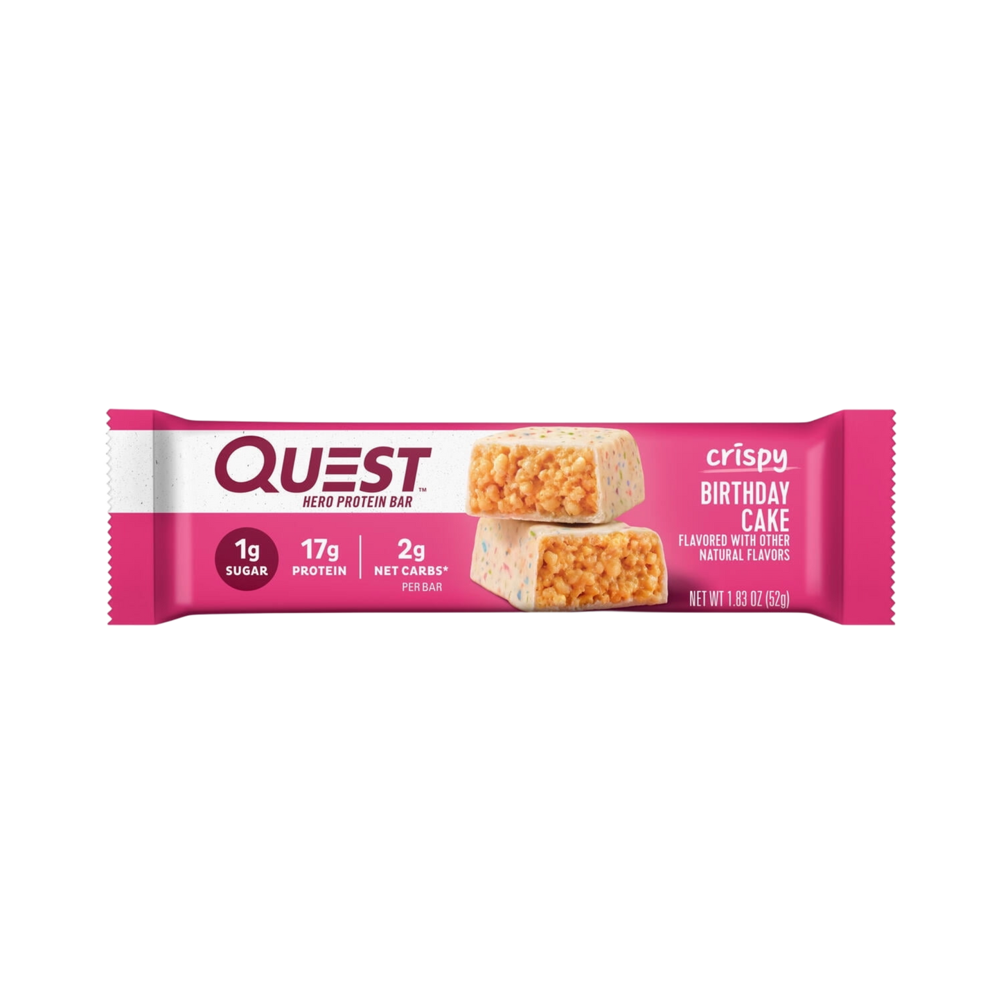quest crispy birthday cake protein bar