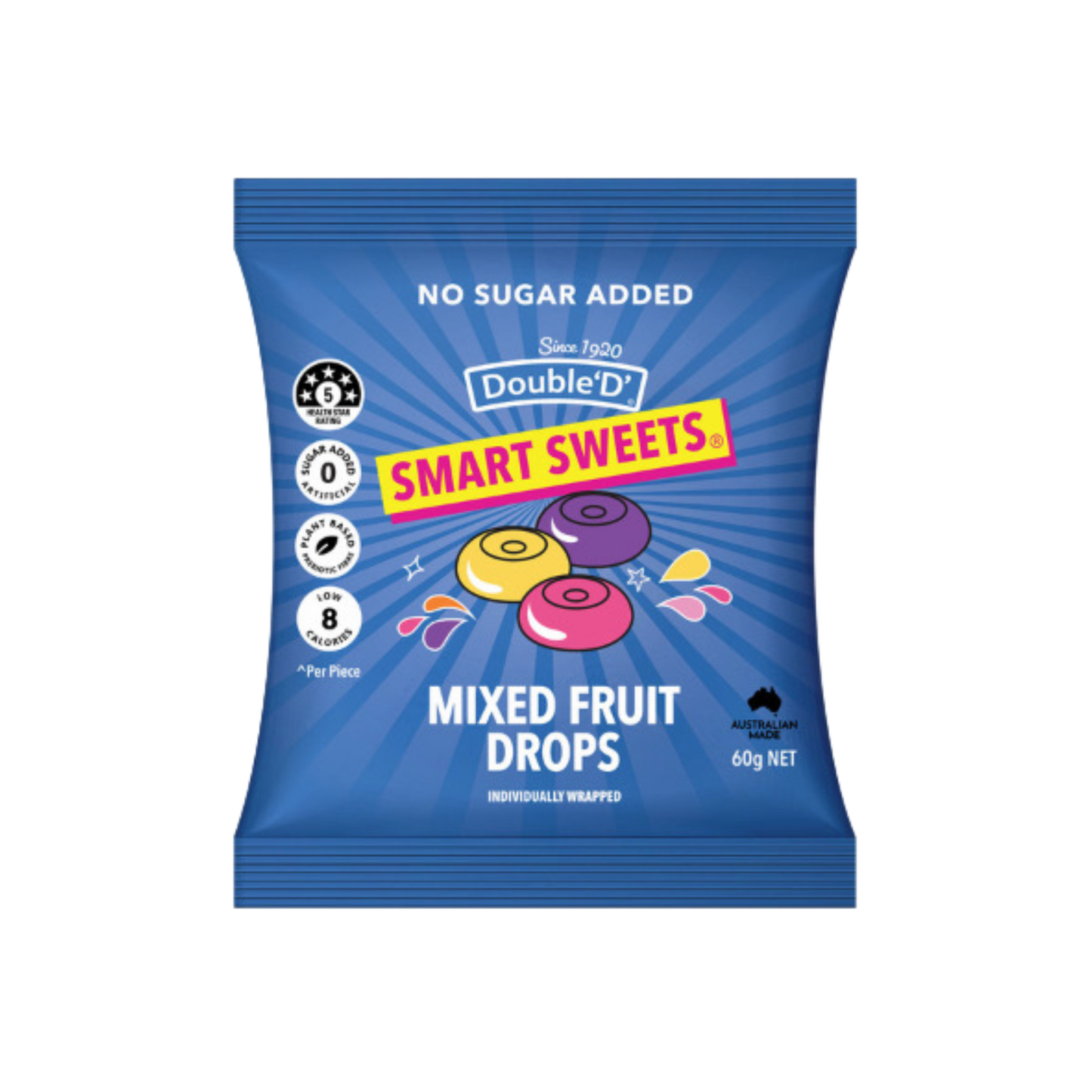 Smart sweets mixed fruit drops