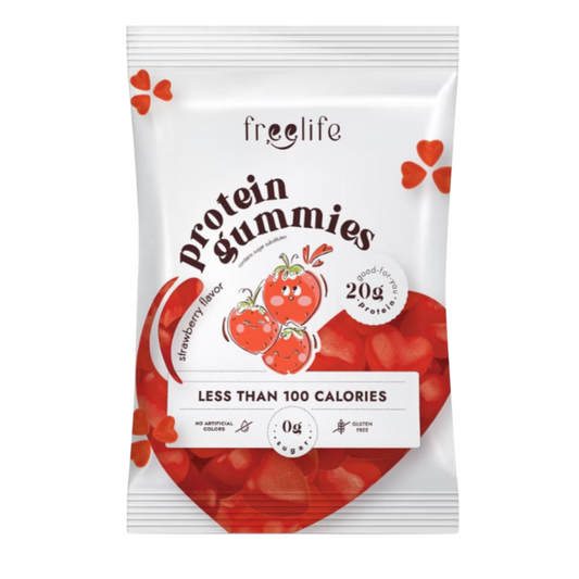 Free life strawberry protein gummies