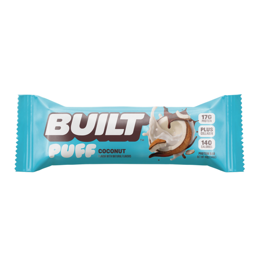 built coconut marshmallow puff protein bar