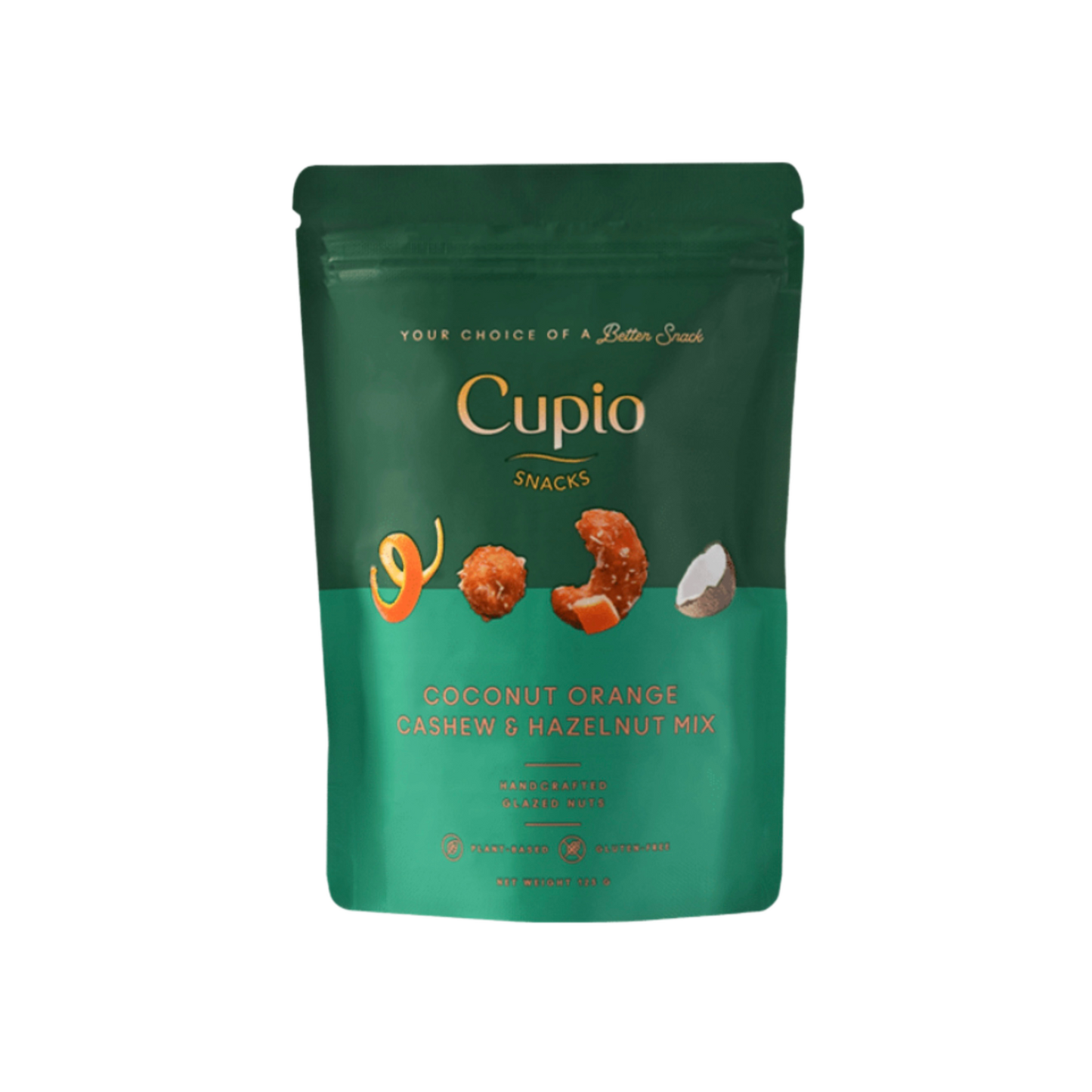 Cupio coconut orange cashew and hazelnut