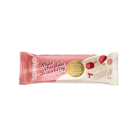 Lohilo white chocolate strawberry soft protein bar