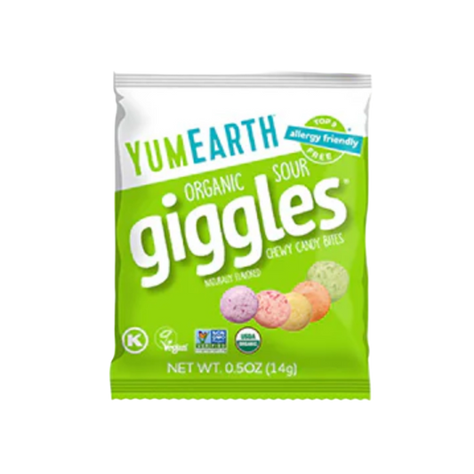 Giggles organic sour candy bites