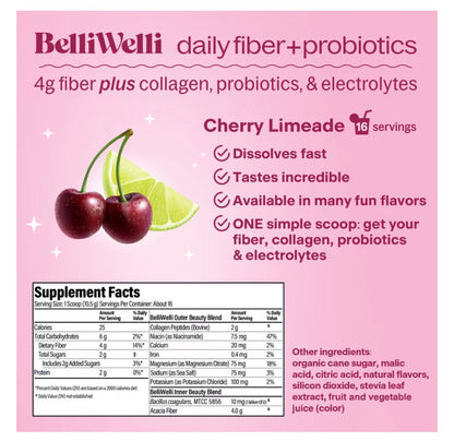BelliWelli daily fiber cherry limeade